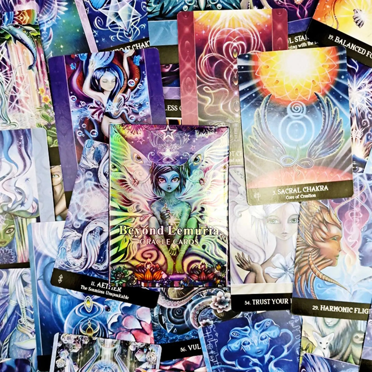 Beyond Lemuria Oracle Cards – Full English 44-Card Vibrational Energy Deck