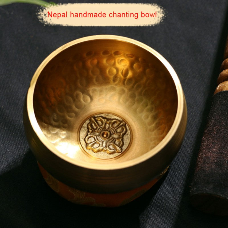 Handmade Buddhism Singing Bowl – Copper Tibetan Meditation Bowl for Yoga and Home Decor