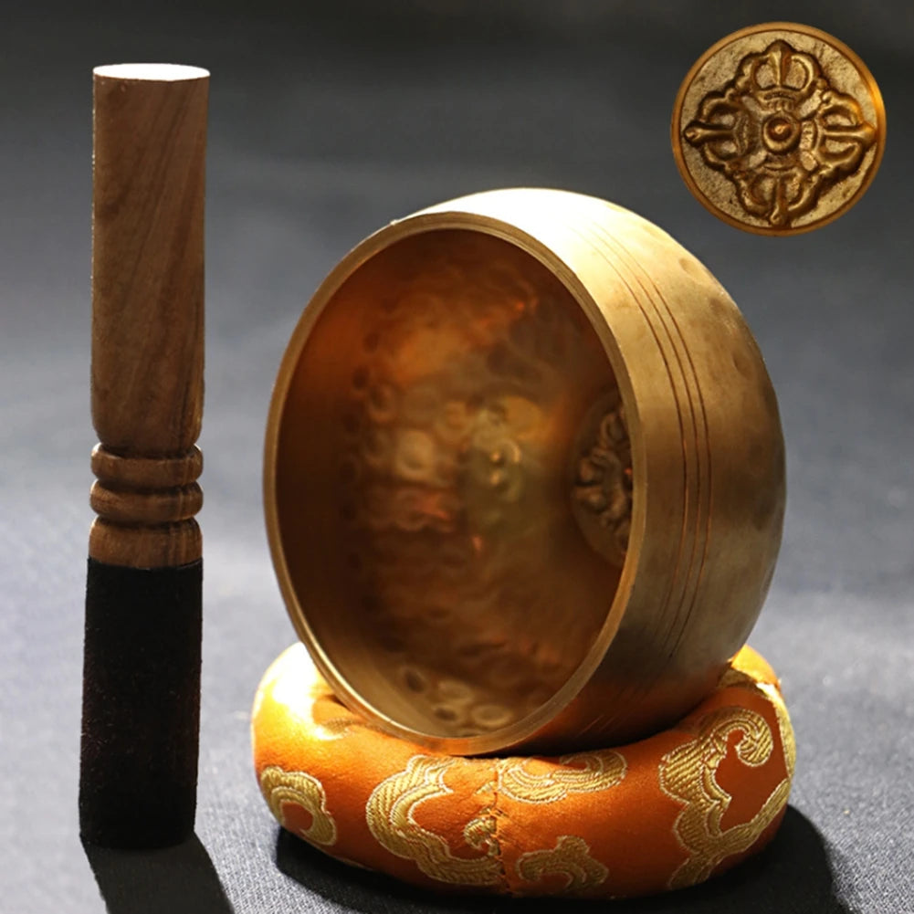 Handmade Buddhism Singing Bowl – Copper Tibetan Meditation Bowl for Yoga and Home Decor