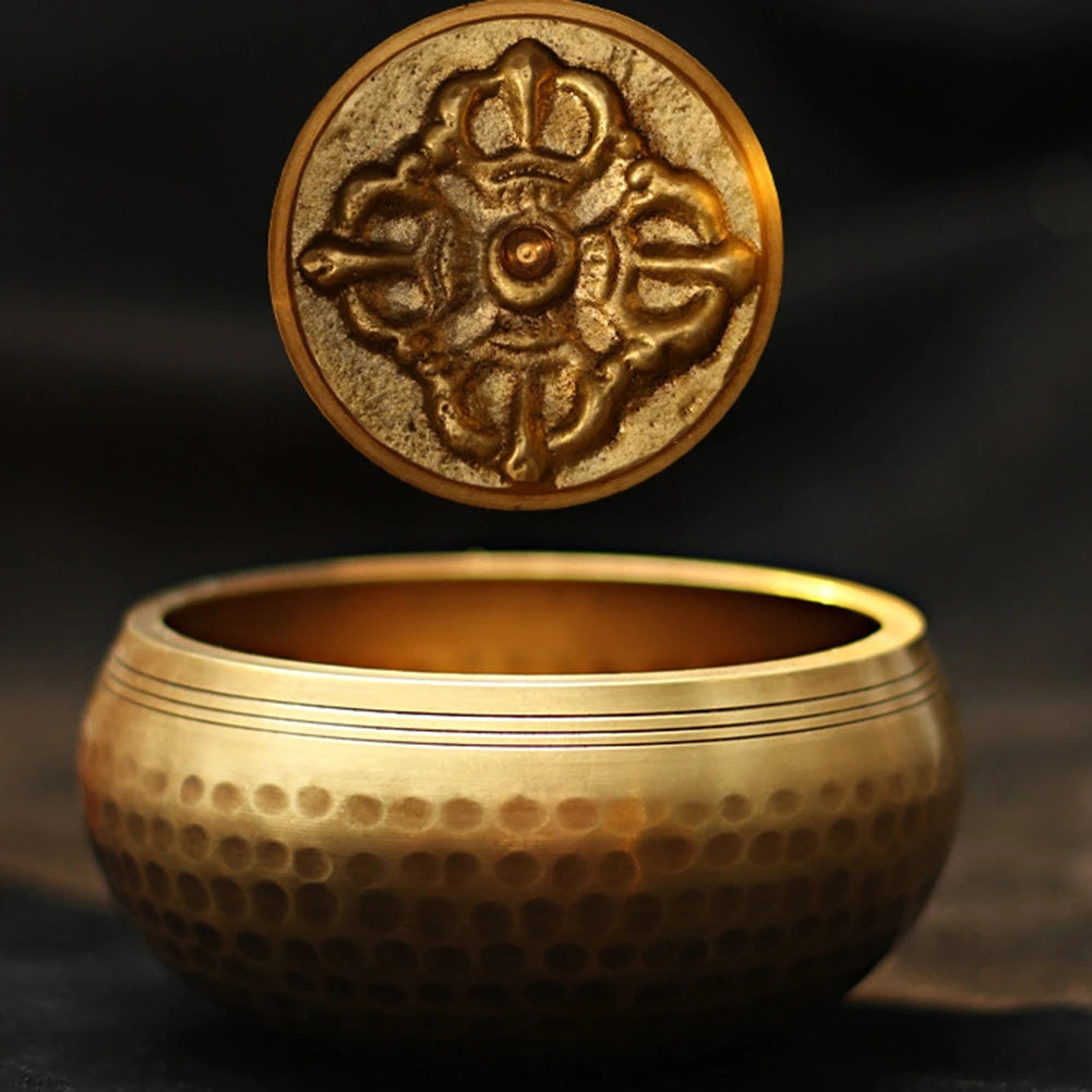 Handmade Buddhism Singing Bowl – Copper Tibetan Meditation Bowl for Yoga and Home Decor