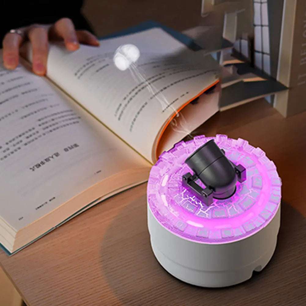 Volcanic Crack Light Cannons Humidifier Essential Oil Diffuser Air Humidifier with Timer for Home Bedroom Office w/ Night Light