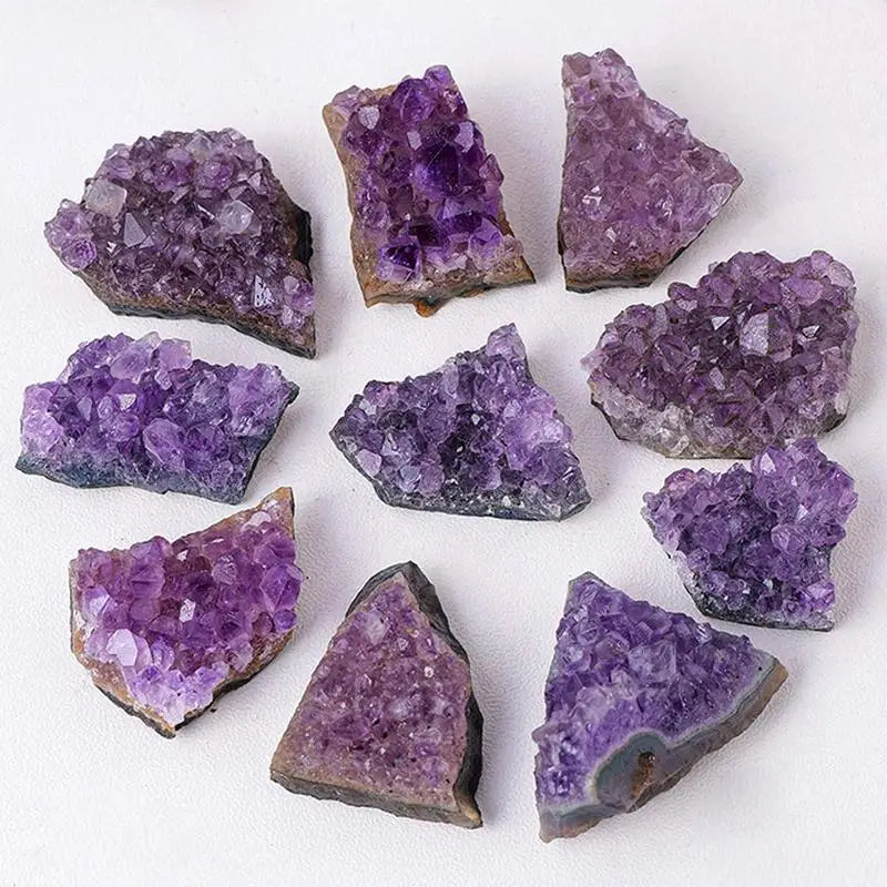 Natural Amethyst Cluster – Uruguay Raw Crystal Geode for Spiritual Reiki and Home Decor