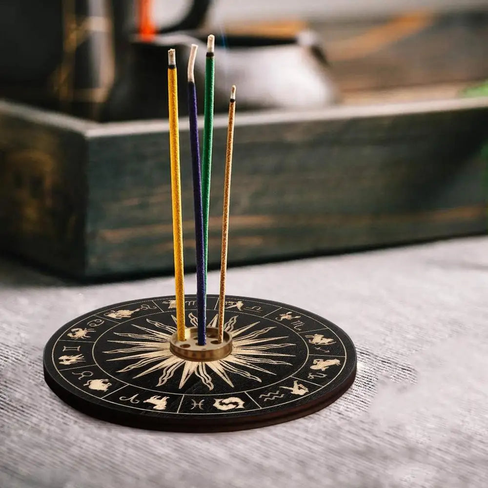 Incense Stick Burner Cute Incense Holder For Sticks Wood Incense Tray Holder For Sticks With 9 Hole For Yoga Meditation And Home