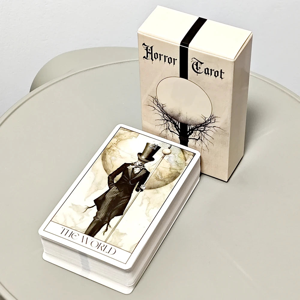 Gothic Horror Tarot Deck – 78 Rider-Waite Cards in Eerie Dark Style