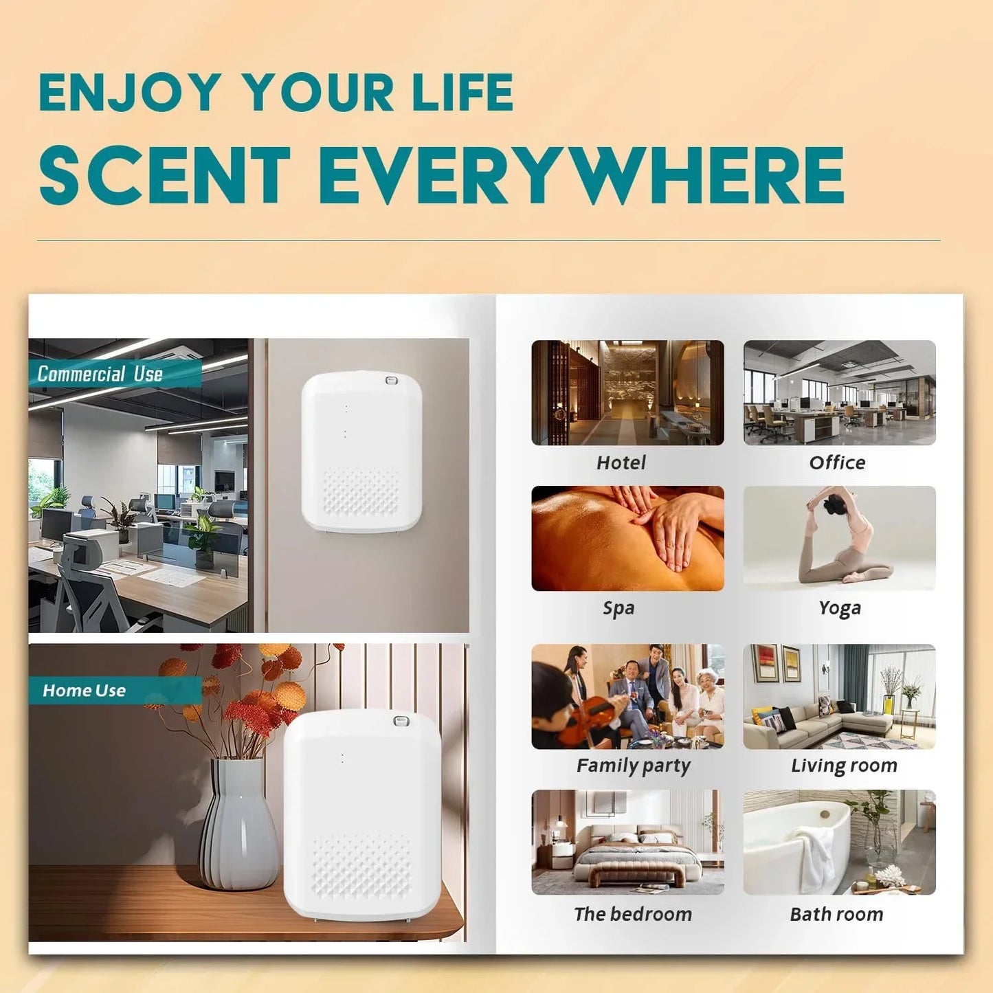 Perfume Fragrance Diffuser Aromatic Oil Diffuser Electric Home Air Freshener Machine Wall Hanging Essential Oil Diffuser Hotel
