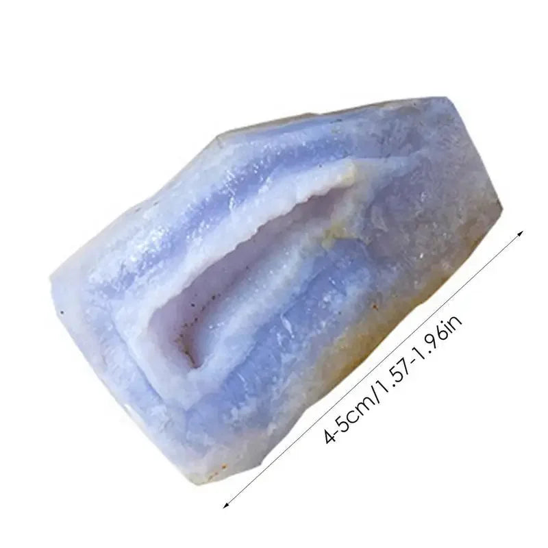 Natural Raw Blue Lace Agate Chalcedony Geode Gemstone