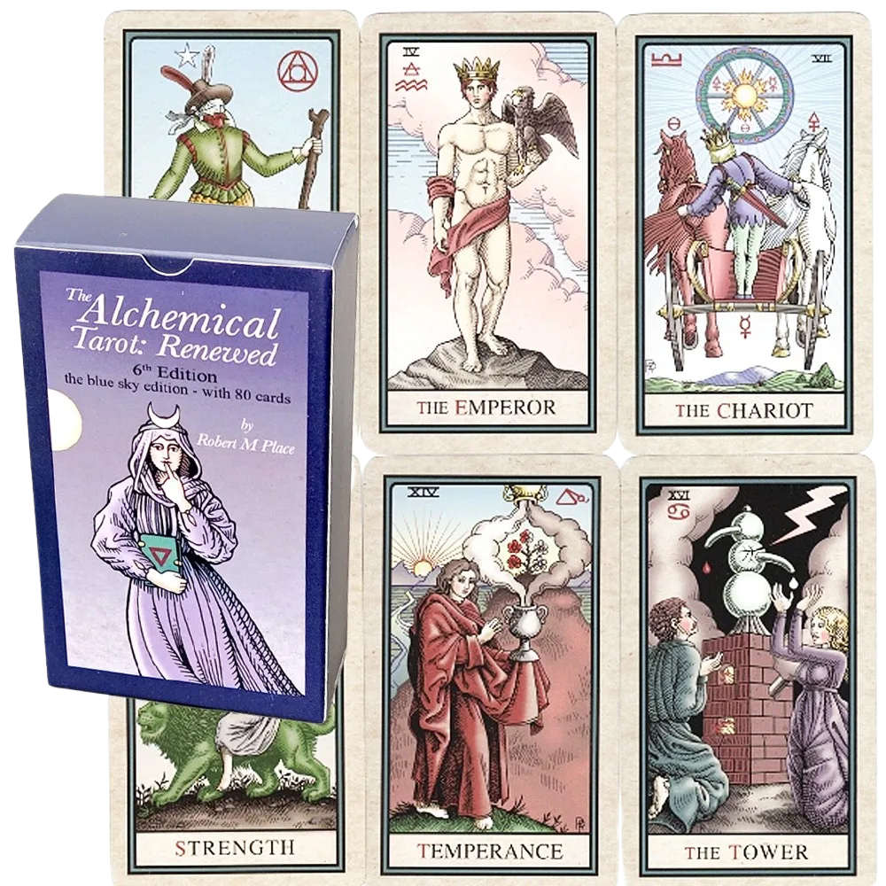 The Alchemical Tarot: Renewed 6th Edition – 80-Card Deck with Alchemical Symbolism