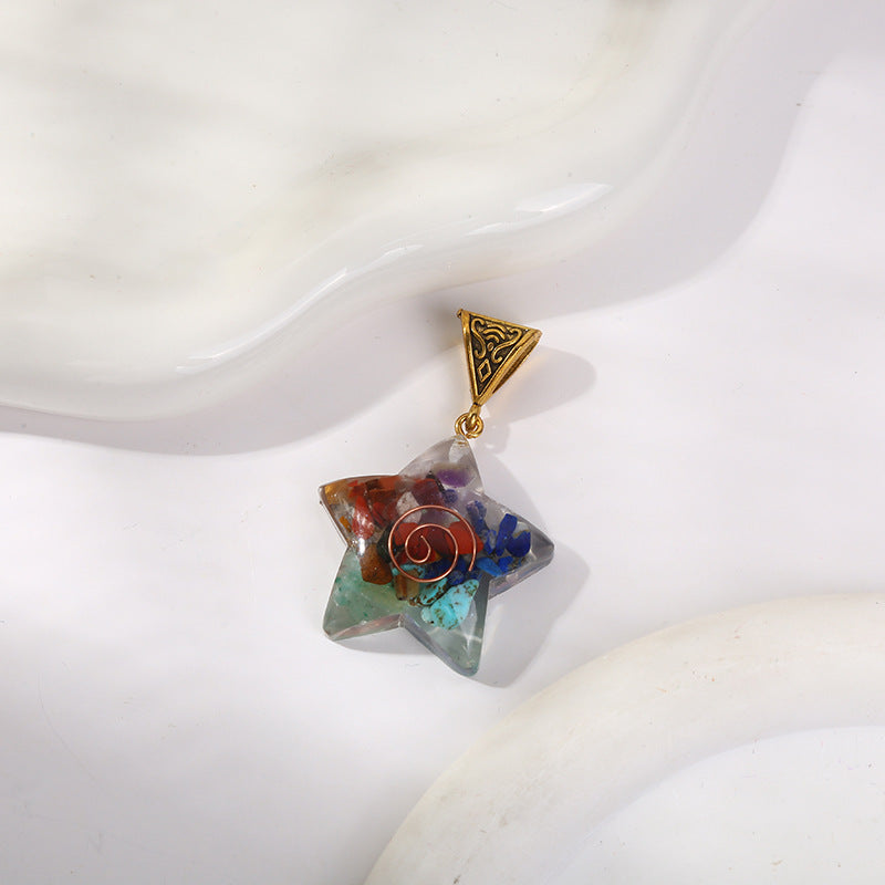 Meditation Healing 7 Chakra Natural Stone Pendant Necklace – Unisex