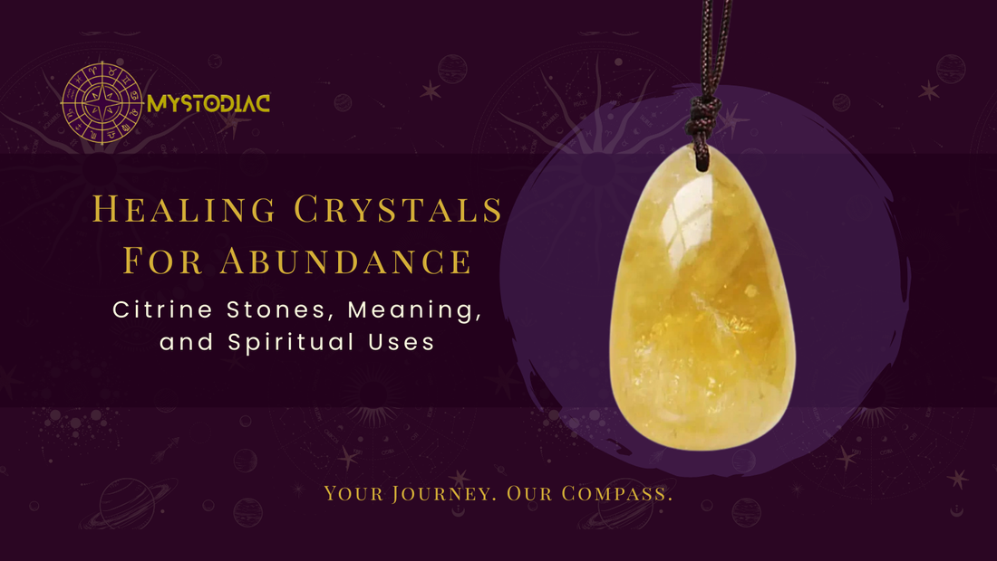 Natural citrine stones used for abundance, manifestation, and spiritual growth