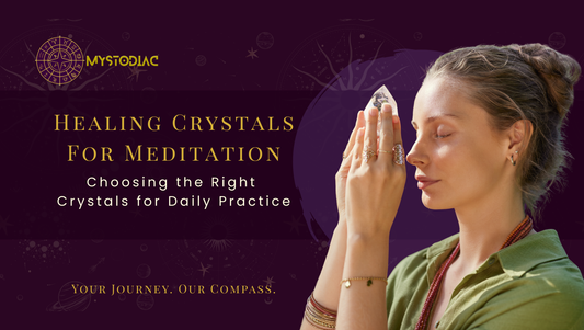 Healing crystals used during meditation to promote focus, calm, and consistent daily practice
