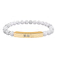 Year of the Goat Chinese Zodiac Natural Stone Stretch Bar Bracelet