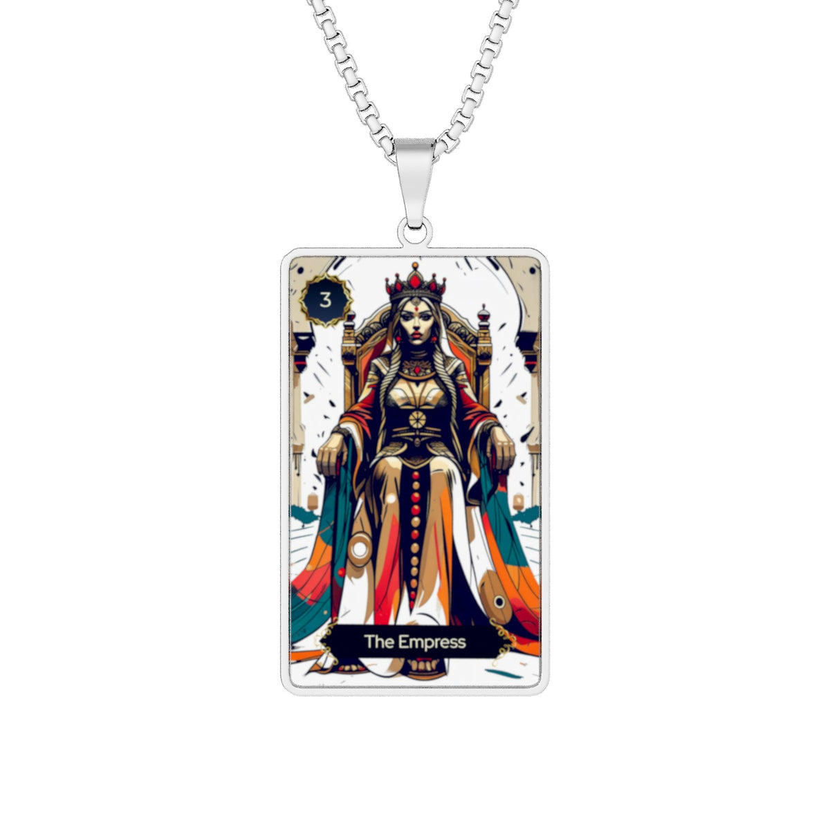 The Empress Tarot Figurative Portrait Necklace