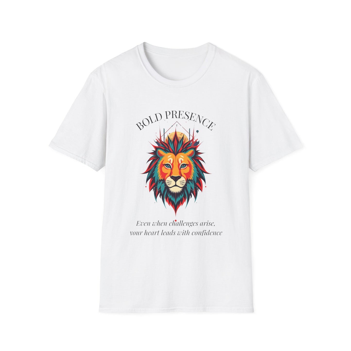 Lion Graphic T-Shirt — 'Bold Presence' Inspirational Tee