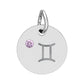 Gemini Alexandrite Birthstone Zodiac Charm Necklace Pendant Astrology Jewelry