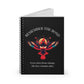 Spiral notebook with 'Remember The Bond' motivational cover design featuring a colorful bird illustration and quote 'Even when forms change, The love remains alive' on a black background.