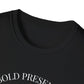 Close-up of black unisex cotton crewneck t-shirt collar: soft ribbed neckline, clean stitching, comfortable fit. Premium durable crew neck construction detail.