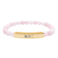 Year of the Rabbit Chinese Zodiac Bracelet Gold Bar Natural Stone Stretch Jewelry