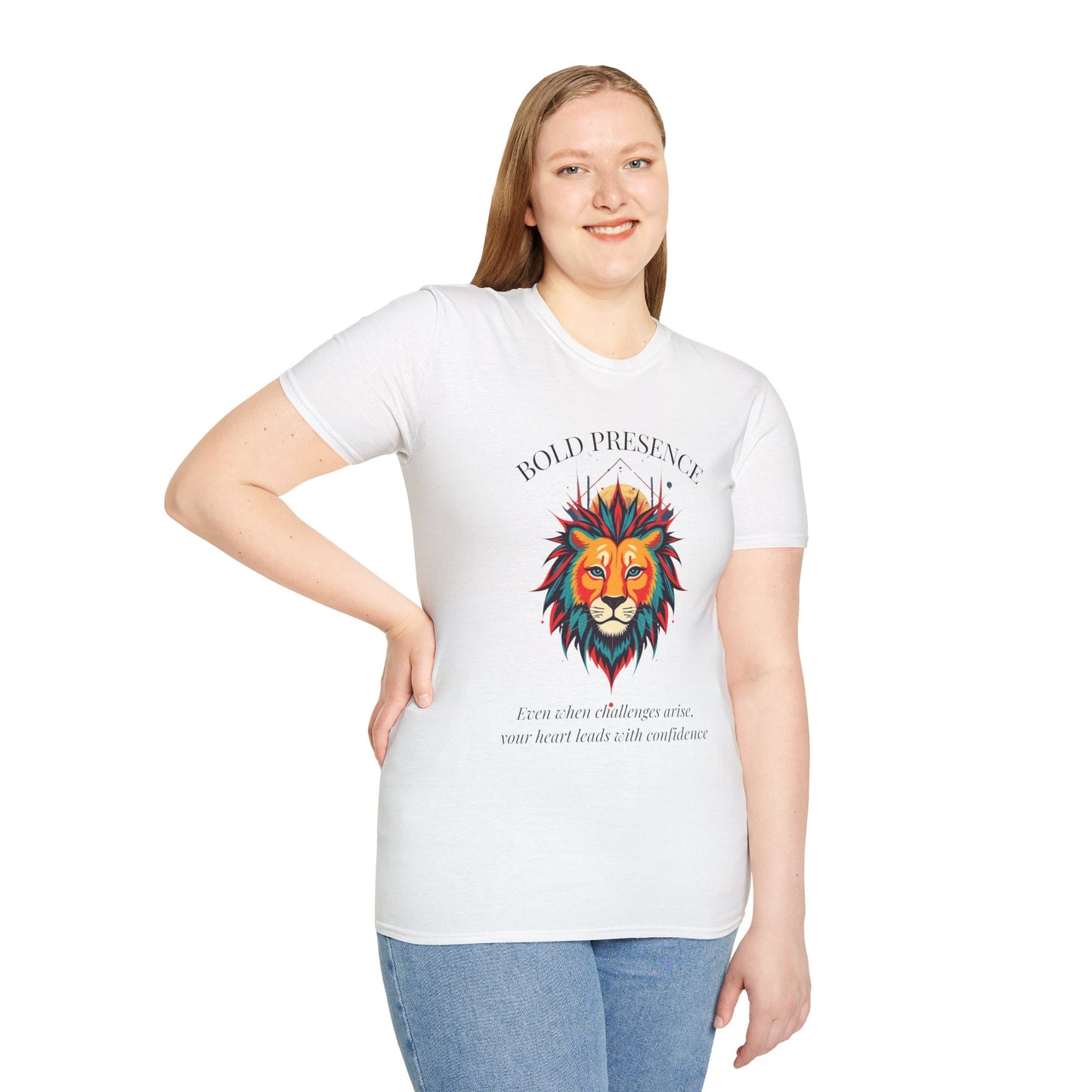 Lion Graphic T-Shirt — 'Bold Presence' Inspirational Tee