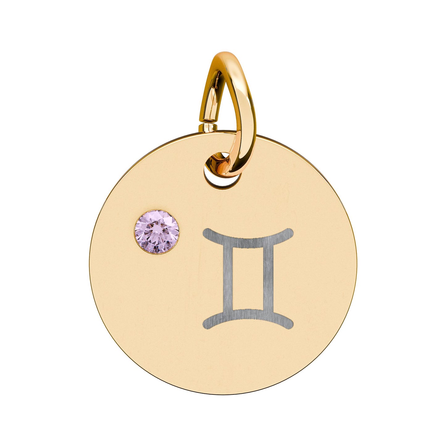 Gemini Alexandrite Birthstone Zodiac Charm Necklace Pendant Astrology Jewelry