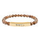 Year of the Ox Chinese Zodiac Natural Stone Stretch Bar Bracelet
