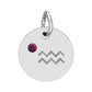 Aquarius Amethyst Birthstone Zodiac Charm Necklace Pendant Astrology Jewelry