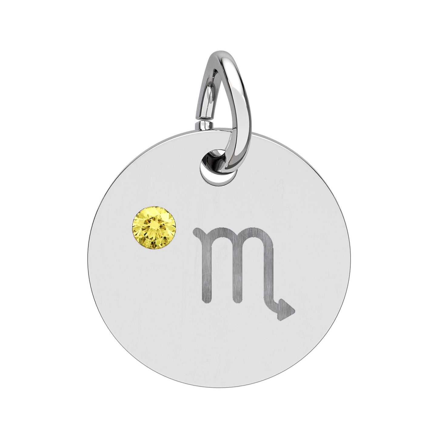 Scorpio Topaz Birthstone Zodiac Charm Necklace Pendant Astrology Jewelry