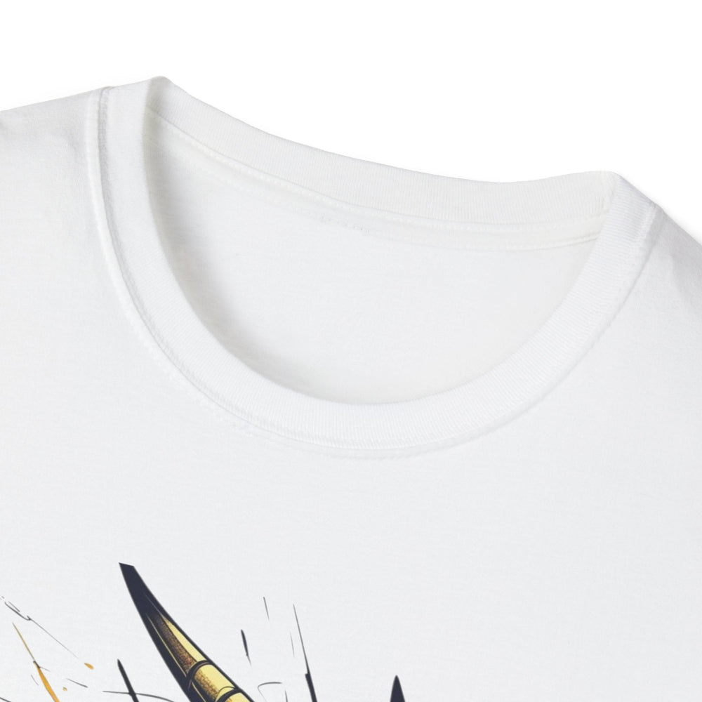 Close-up of white unisex cotton crewneck t-shirt collar: soft ribbed neckline, clean stitching, comfortable fit. Premium durable crew neck construction detail.