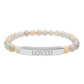 Loved Intention Bracelet Natural Rose Quartz Stretch Bar