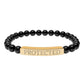Protected Intention Bracelet Natural Onyx Stretch Bar