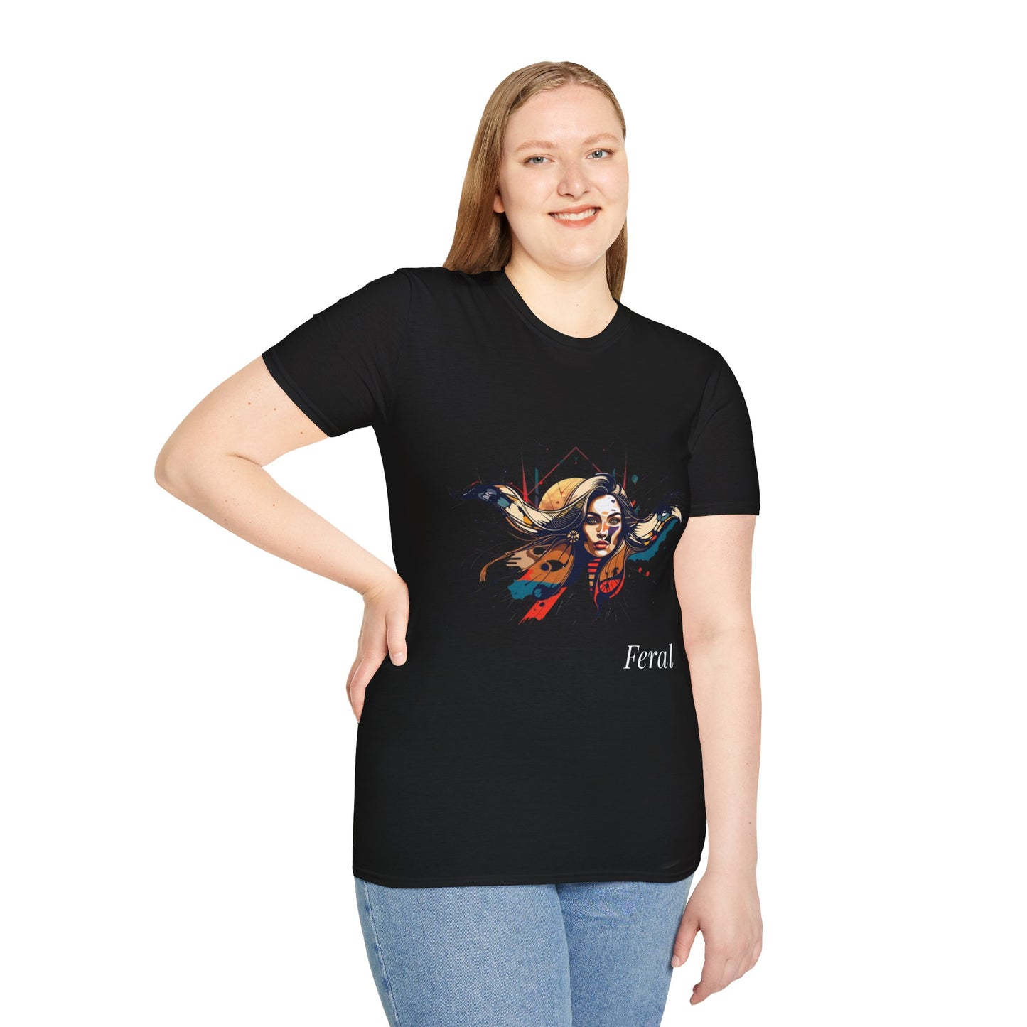 Feral Graphic T-Shirt — Divine Energy Illustration