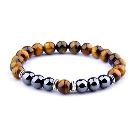 Natural Tiger Eye Stone Beaded Bracelet – 8mm