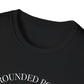 Close-up of black unisex cotton crewneck t-shirt collar: soft ribbed neckline, clean stitching, comfortable fit. Premium durable crew neck construction detail.