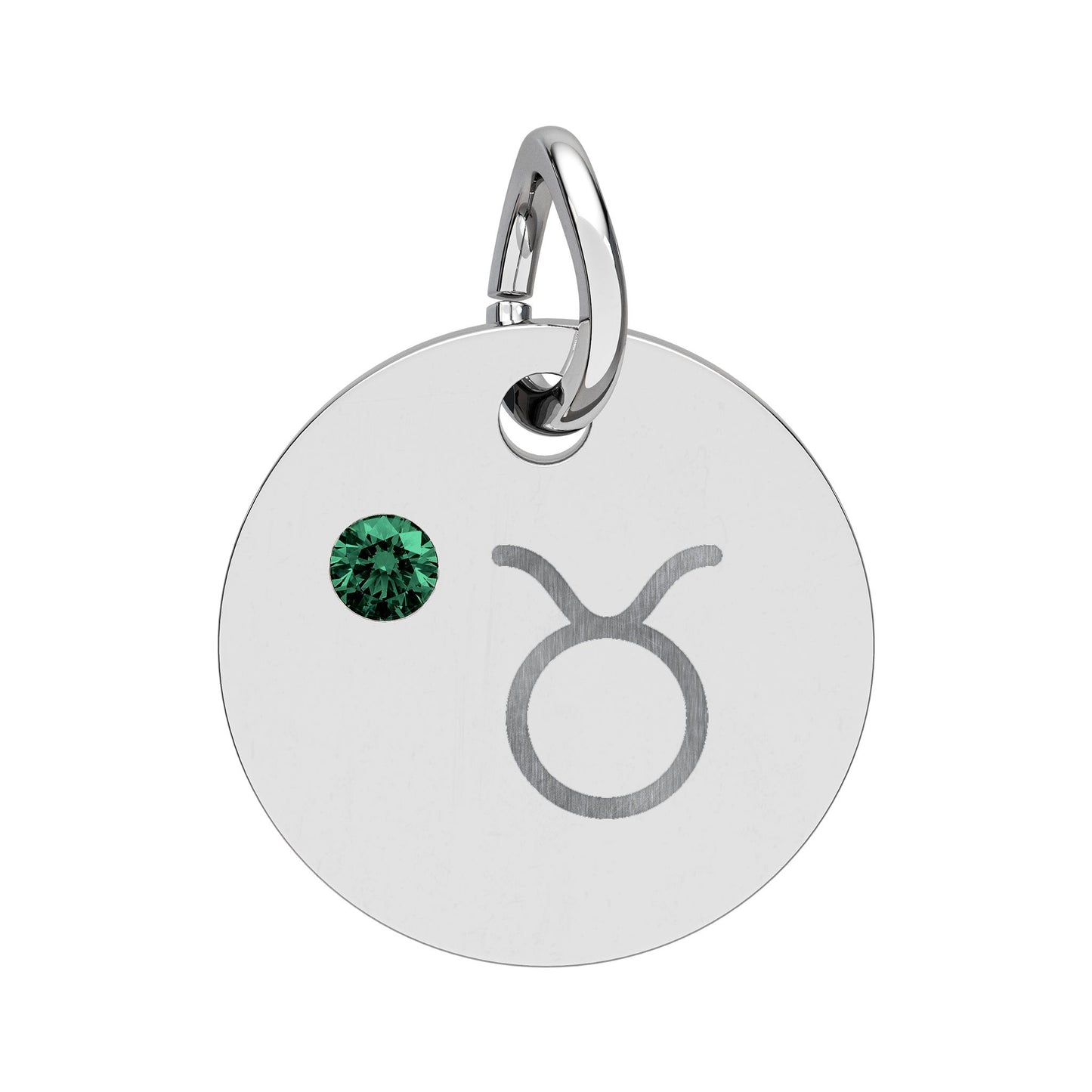 Taurus Emerald Birthstone Zodiac Charm Necklace Pendant Astrology Jewelry