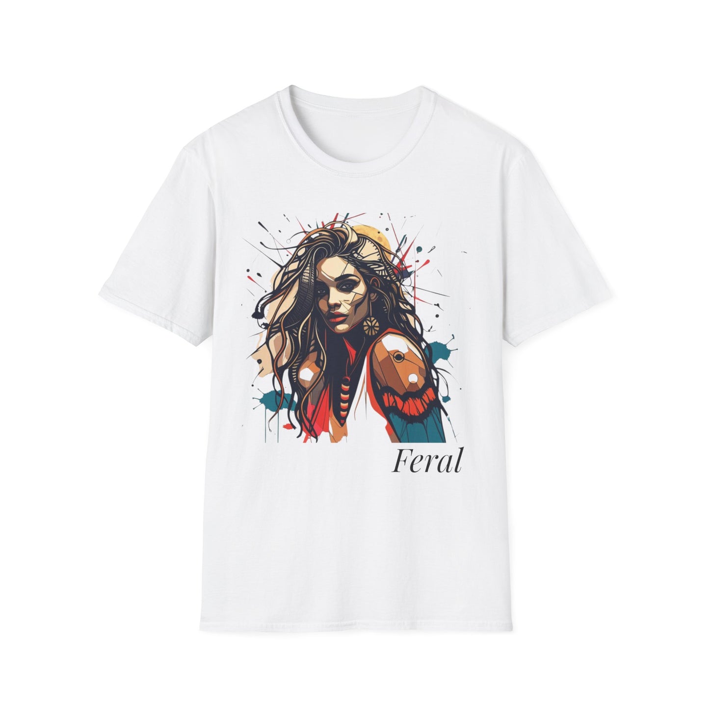 Feral Graphic T-Shirt — Wild Mystic Illustration