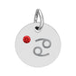 Cancer Ruby Birthstone Zodiac Charm Necklace Pendant Astrology Jewelry