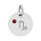 Capricorn Garnet Birthstone Zodiac Charm Necklace Pendant Astrology Jewelry