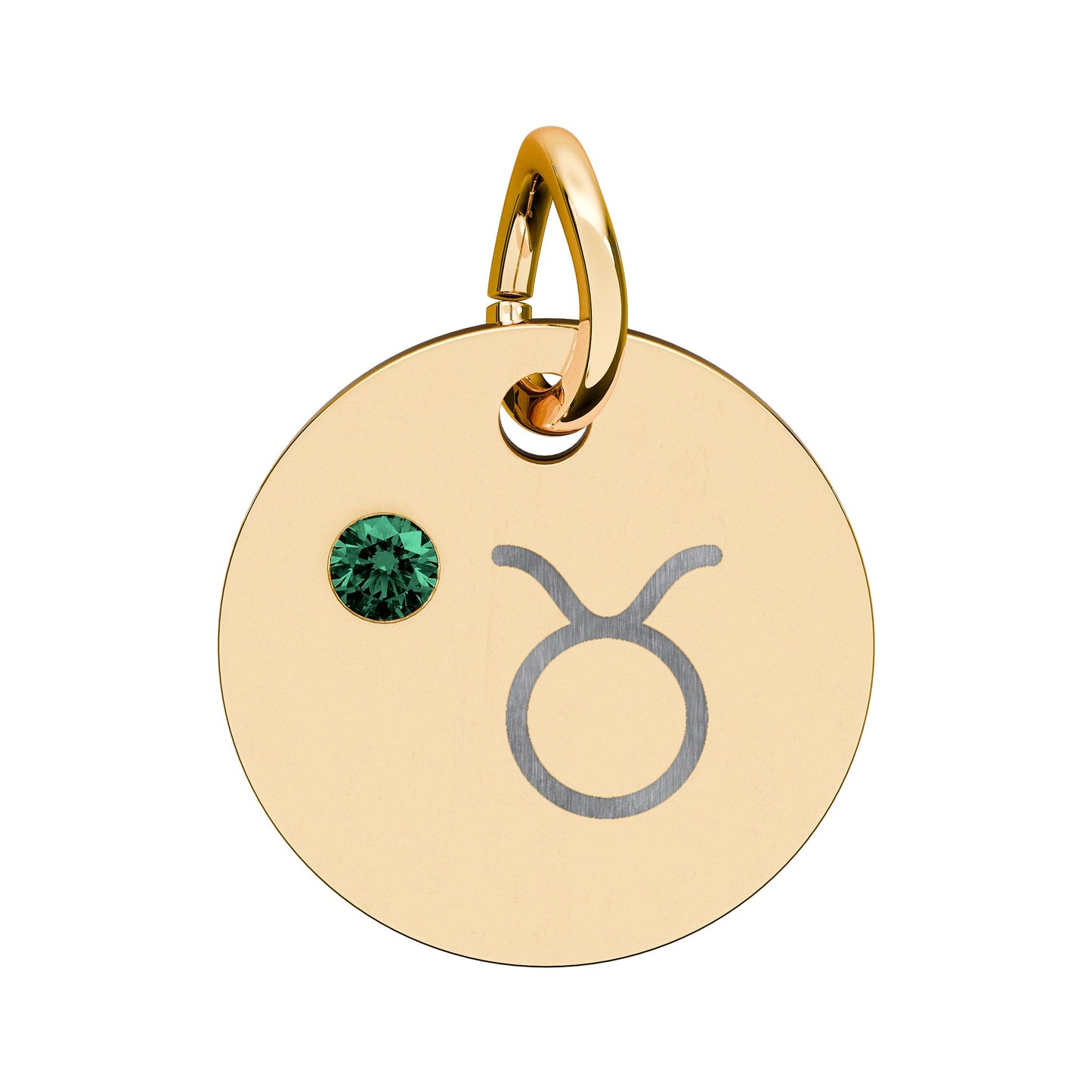 Taurus Emerald Birthstone Zodiac Charm Necklace Pendant Astrology Jewelry