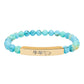 Year of the Ox Chinese Zodiac Natural Stone Stretch Bar Bracelet