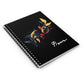 Notebook with Pisces zodiac design on a black cover