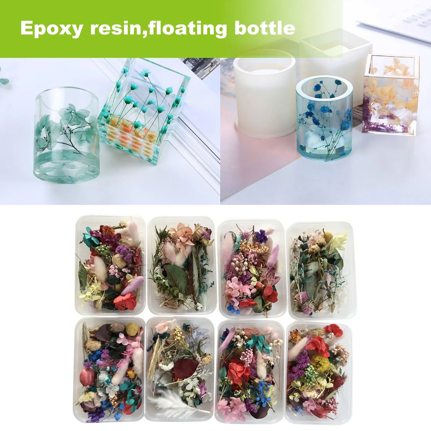Natural Dried Flower Kit Pressed Artwork Handcrafts Leaves Herb DIY Dry Plants Scented Candle Making Craft For Home Decor