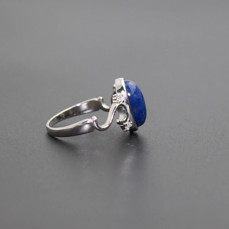 925 Sterling Silver Lapis Lazuli Elena's Daylight Ring
