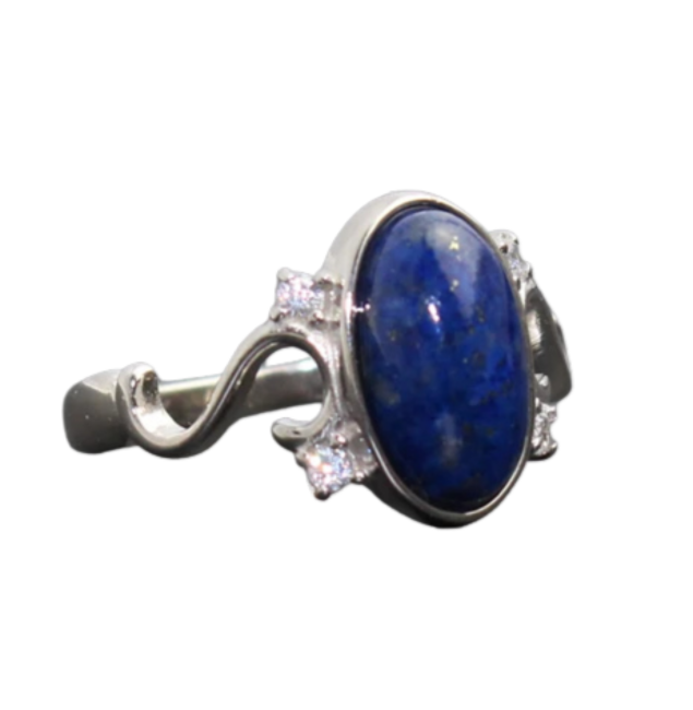 925 Sterling Silver Lapis Lazuli Elena's Daylight Ring