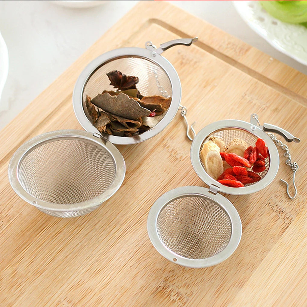 New Tea Strainer Stainless Steel Tea Infuser Mesh Tea Ball Infuser Filter Reusable Loose Leaf Strainer Herb Tea Accessories