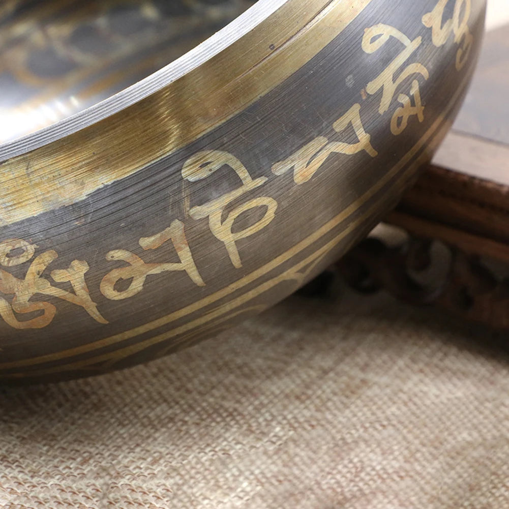 Nepal Tibetan Singing Bowl 4 Sizes – Handmade Himalayan Buddhist Bronze Chime for Yoga and Meditation
