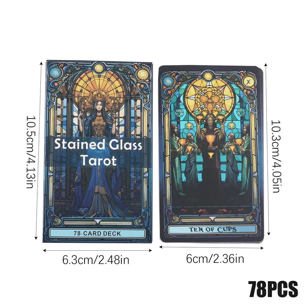 Tarot of Stained Glass – 78-Card Deck for Divination Guidance