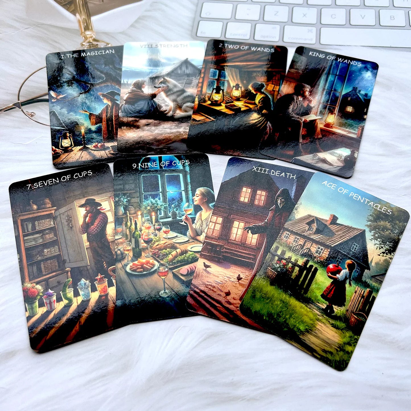 Pastoral Story Waite Tarot – 79-Card Deck with PDF Guide for Divination