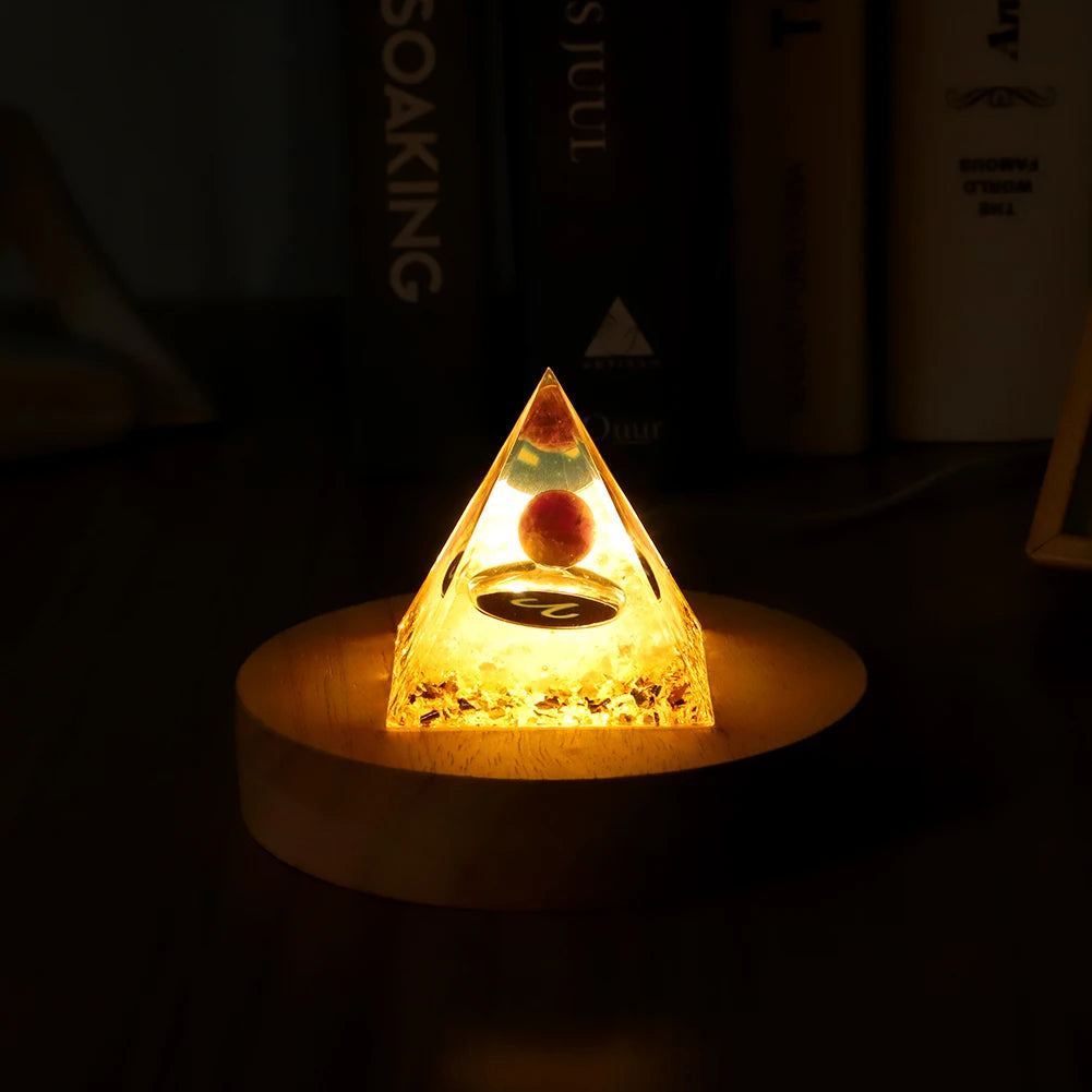 Natural Tiger Eye Orgonite Pyramid Healing Crystals Energy Generator Reiki Chakra Multiplier Orgone Amethyst Meditation Stone5X5