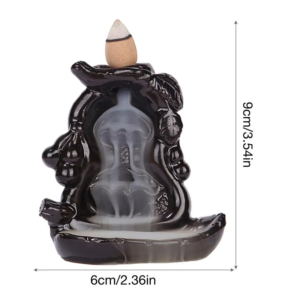 Resin Backflow Incense Burner Waterfall Tower – Mystical Aromatherapy Decor