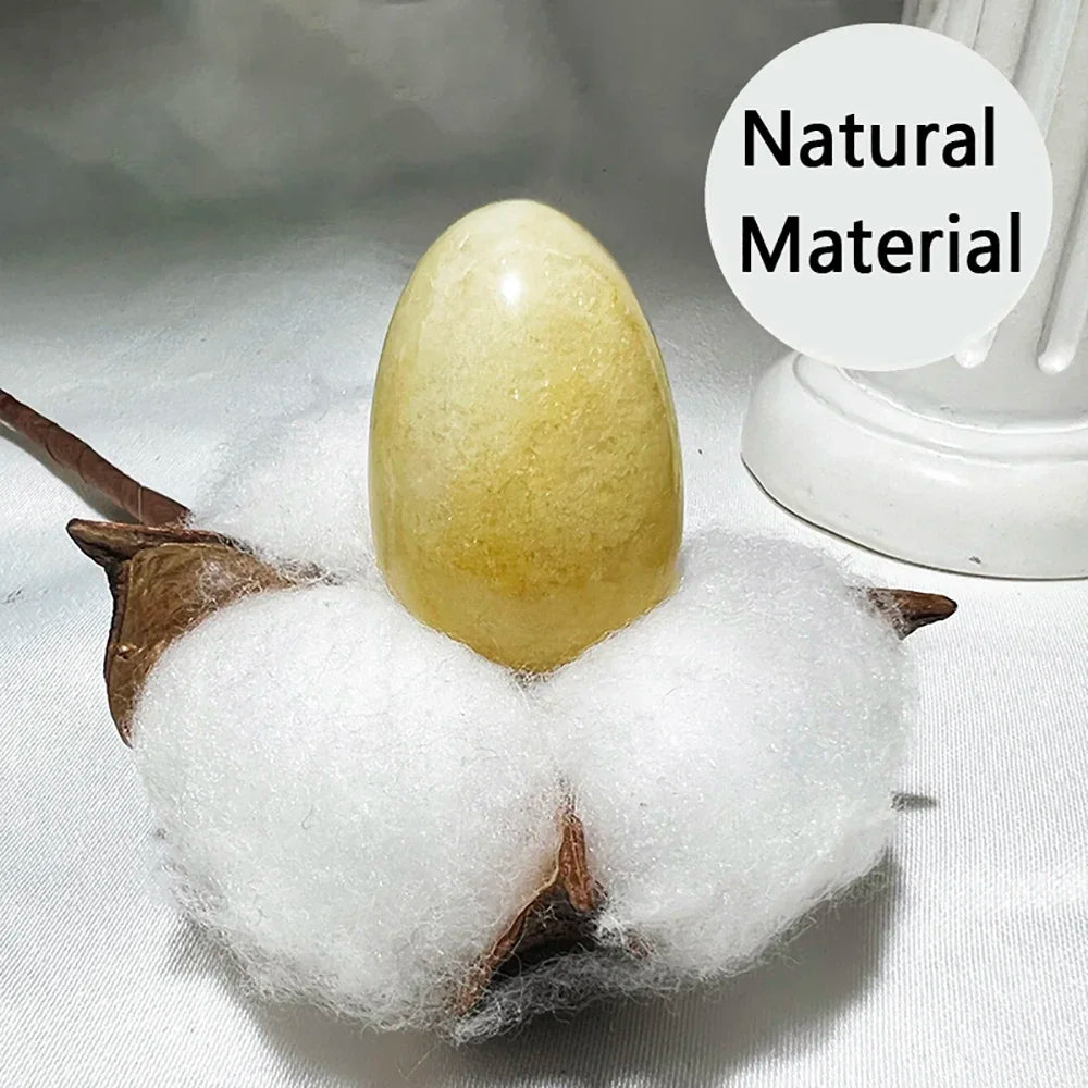 Natural Crystal Stone Egg – Polished Citrine, Tiger’s Eye, Obsidian & More