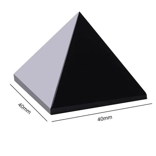 4cm Natural Obsidian Pyramid – Black Crystal Point for Reiki and Energy Healing